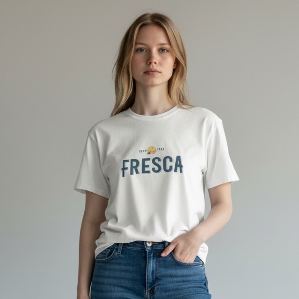 White Fresca Graphic Gildan T Shirt Mens XL